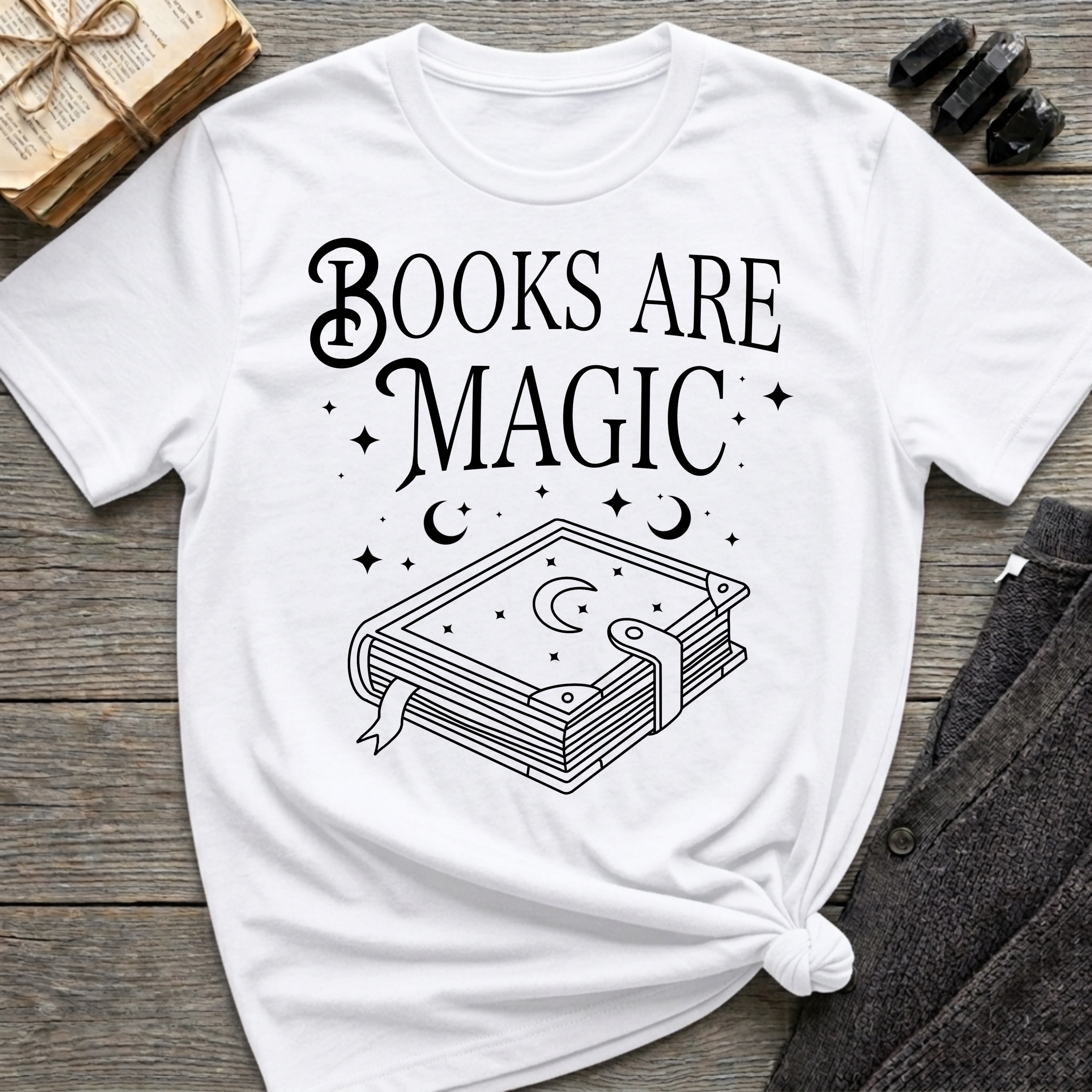 Books Are Magic - Typography T-Shirt