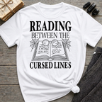 Reading between the cursed lines - Typography T-Shirt