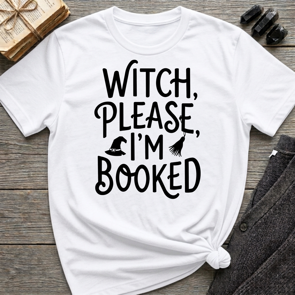 Witch Please I'm Booked - Typography T-Shirt
