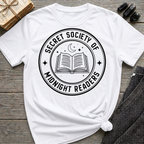 Secret society of midnight readers - Typography T-Shirt