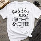 Fueled by Books & Coffee - Typography T-Shirt