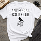 Antisocial book club - Crow on books T-Shirt