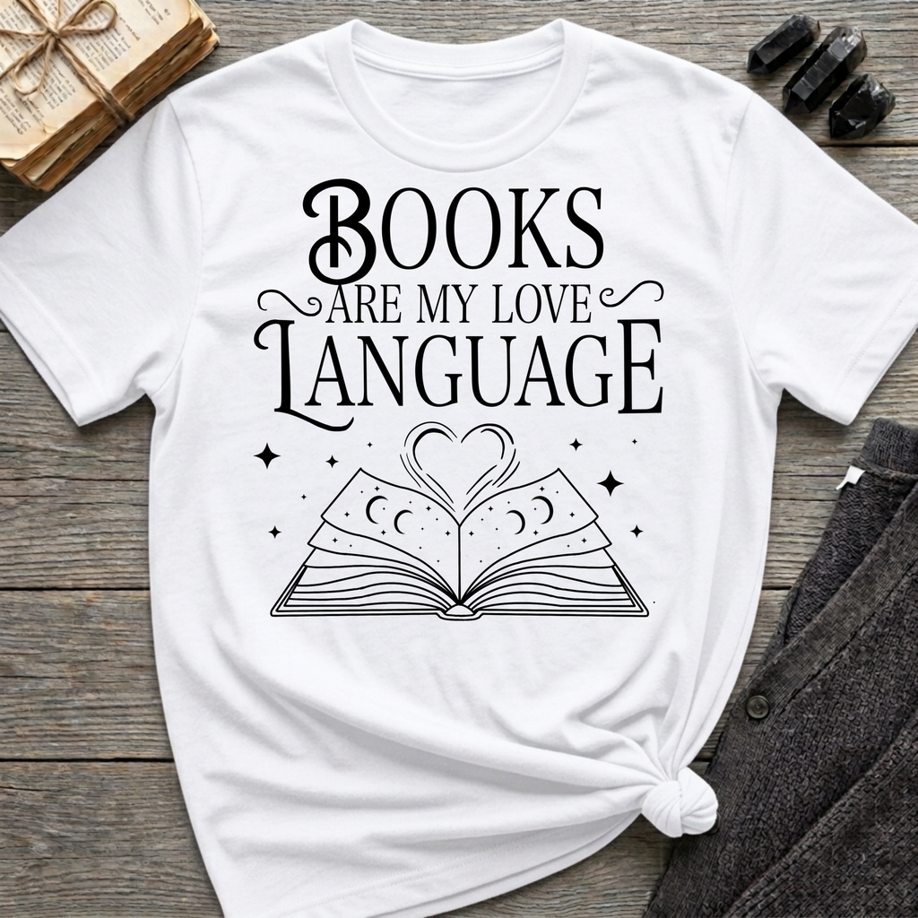 Books are my love language - Typography T-Shirt