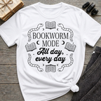 Bookworm Mode - Typography T-Shirt