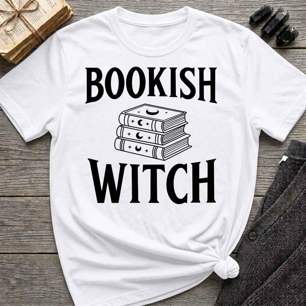 Bookish Witch - Typography T-Shirt