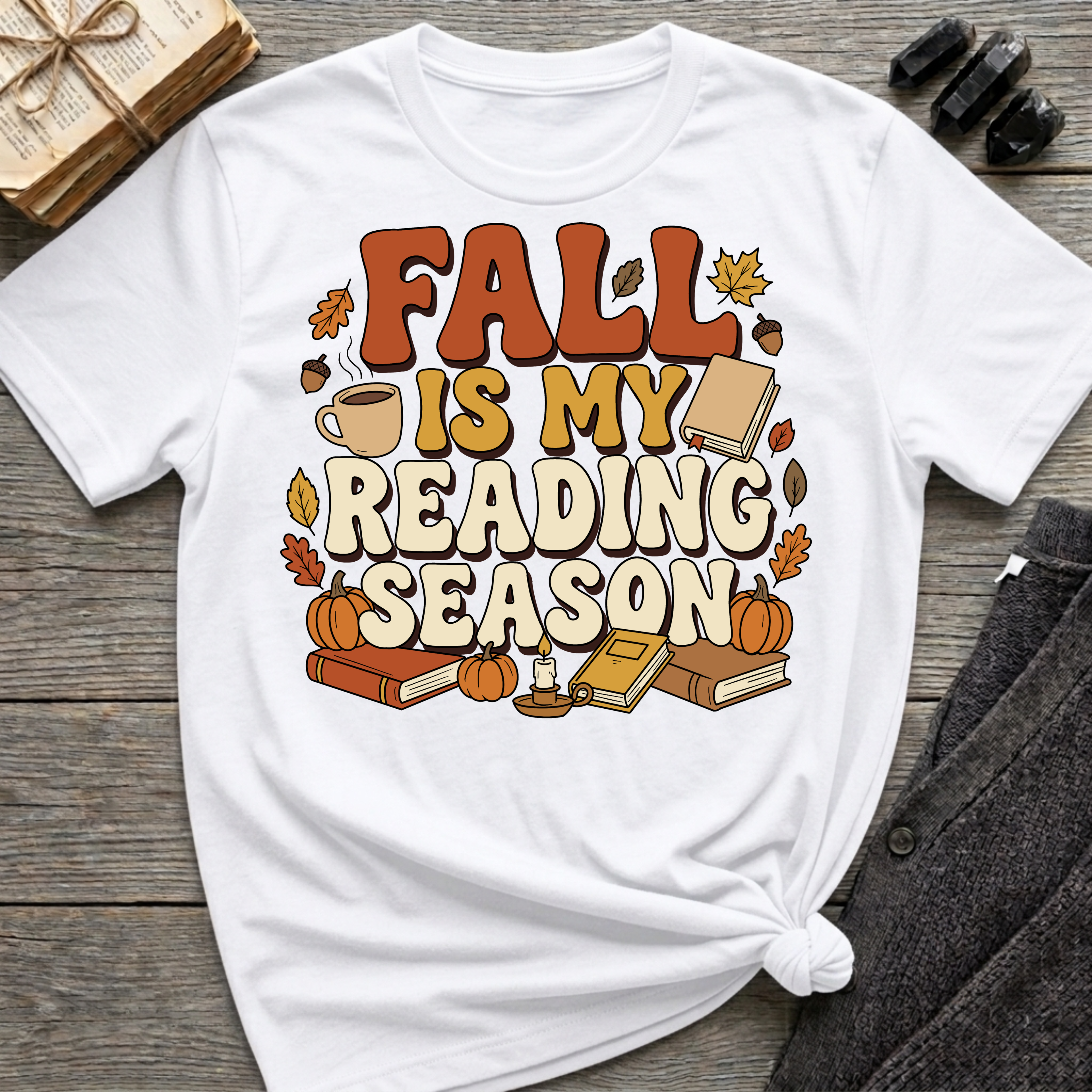Fall Is My Reading Season - Graphic T-Shirt