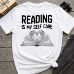 Reading is my self care - Heart Book T-Shirt