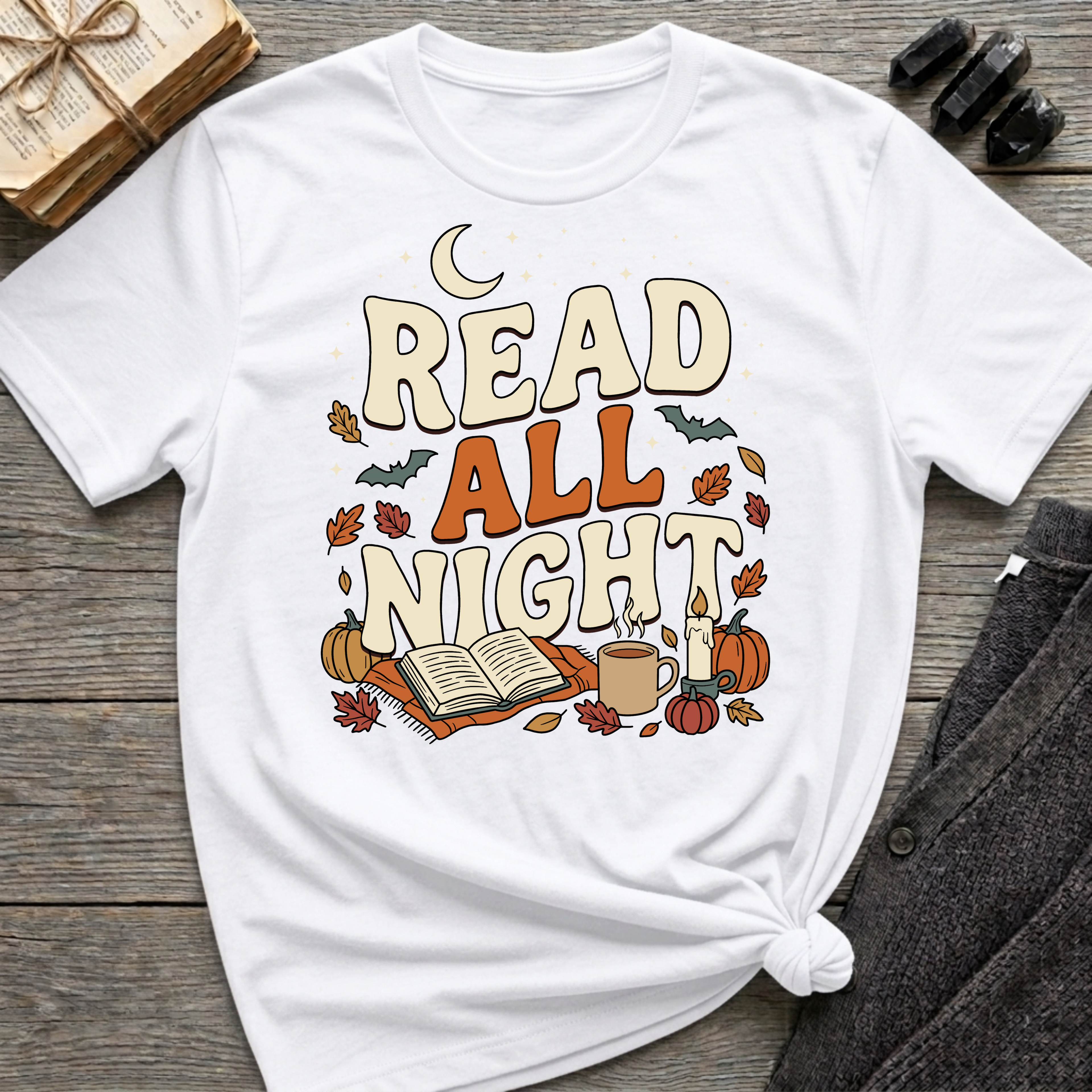 Read All Night - Graphic T-Shirt