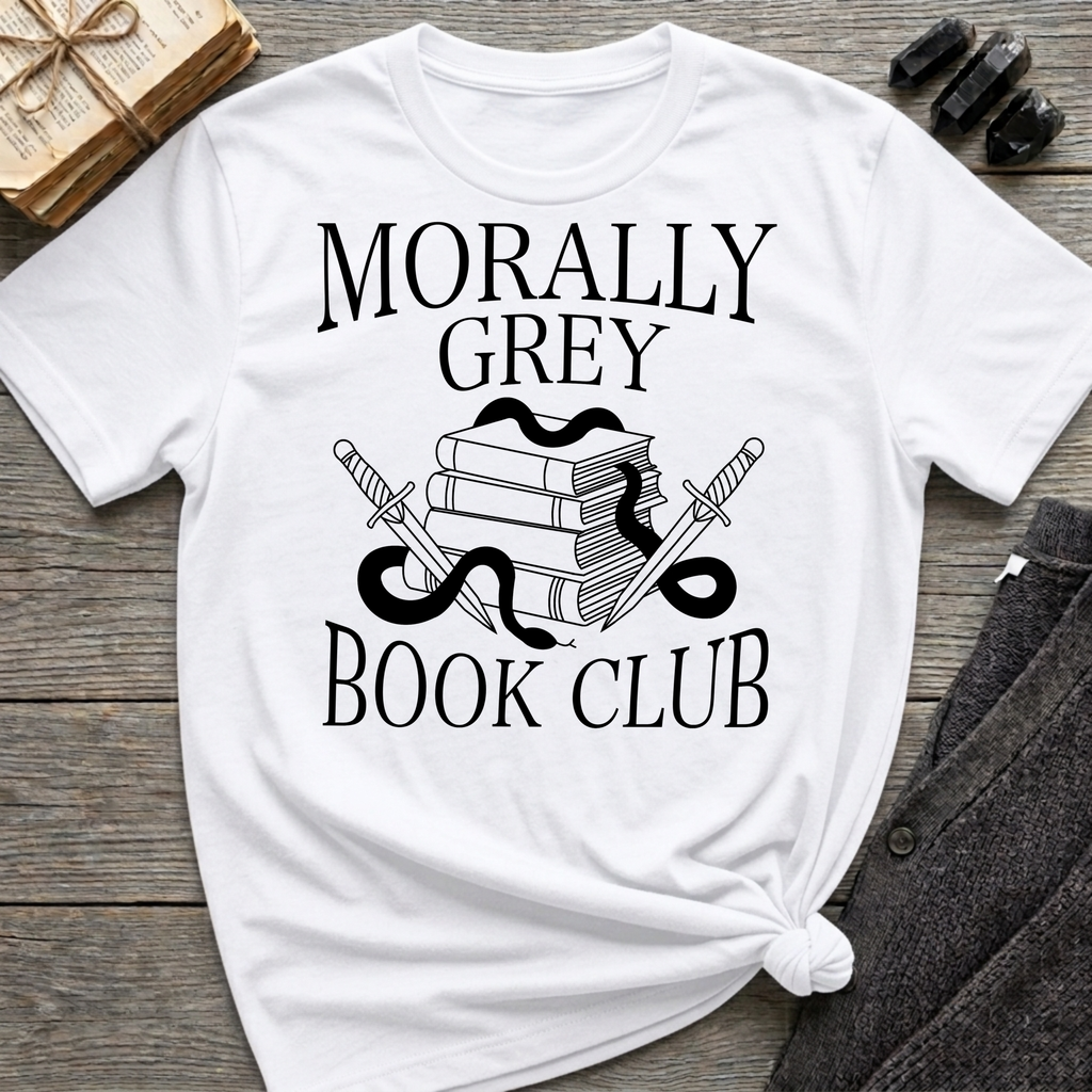 Morally grey book club - Typography T-Shirt