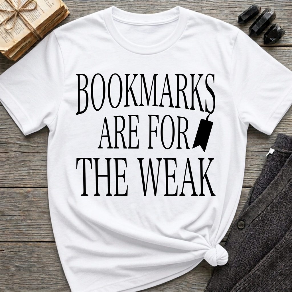 Bookmarks are for the weak - Typography T-Shirt
