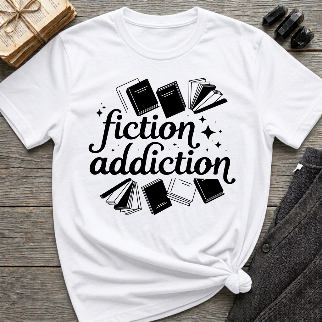Fiction Addiction - Typography T-Shirt