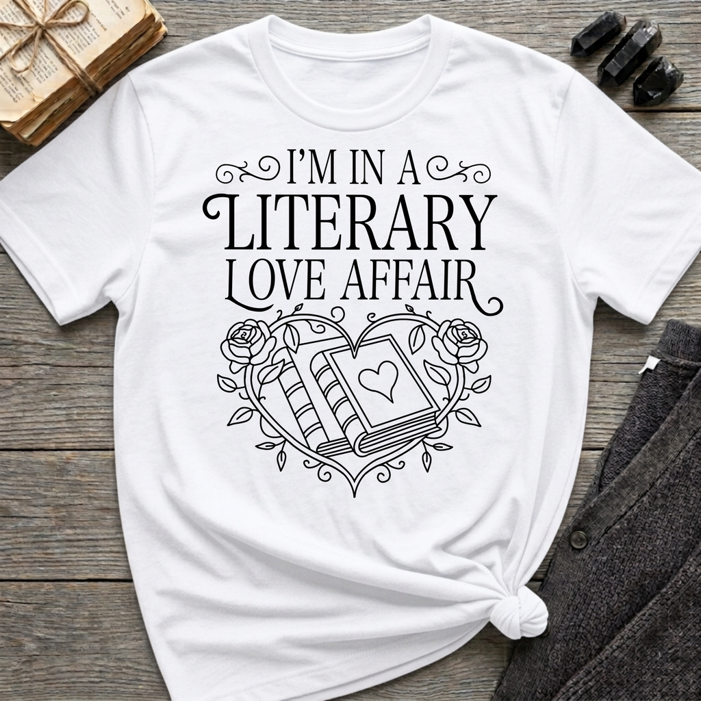 I'm in a Literary Love Affair - Typography T-Shirt